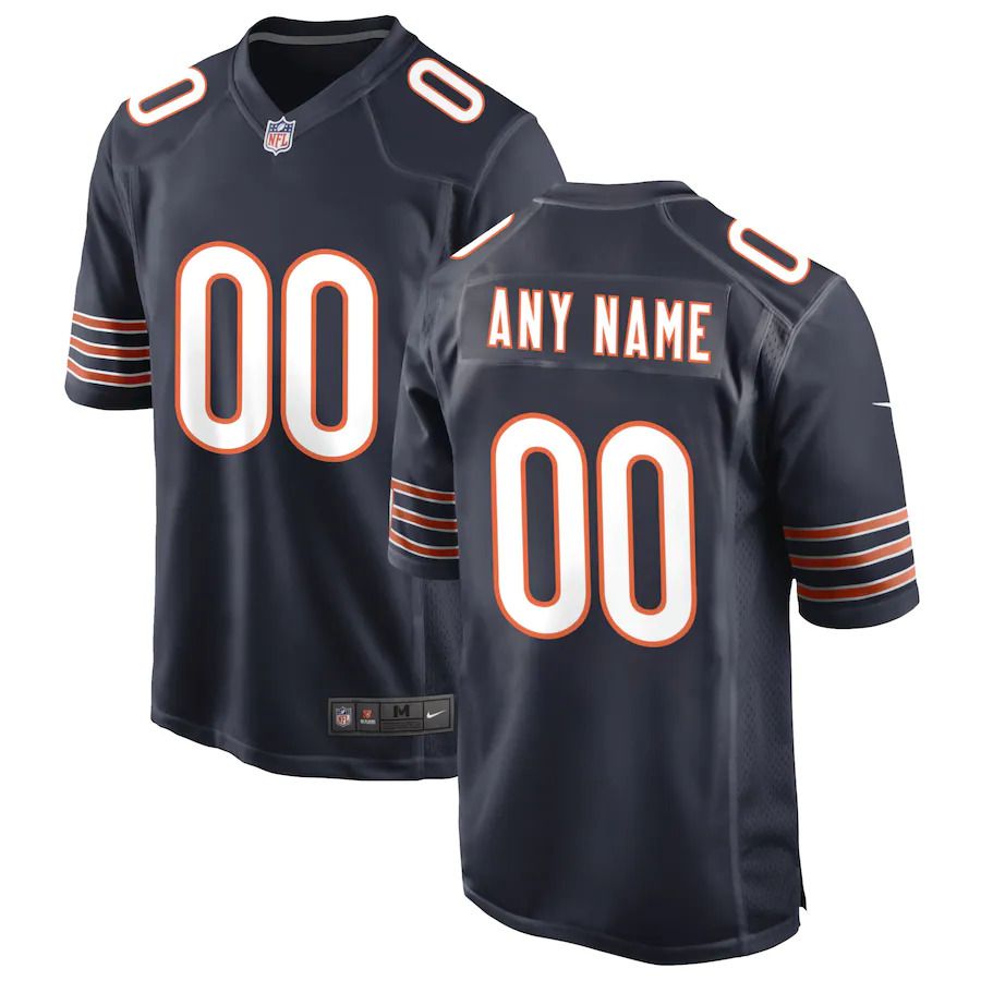 Cheap Men Chicago Bears Nike Navy Custom Game NFL Jersey